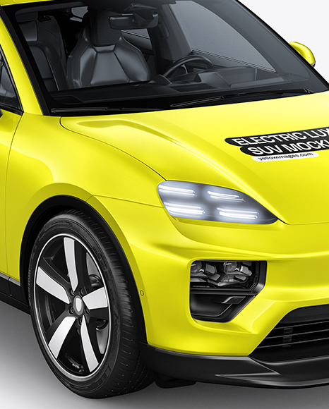 Electric Luxury SUV Mockup - Half Side View