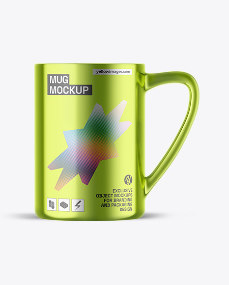 Metallic Mug Mockup - Frosted mug mockup