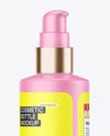Matte Cosmetic Bottle with Pump Mockup