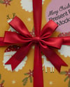 Christmas Gift Box in Santa's Hands Mockup