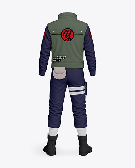 Ninja Gear Kit Mockup - Back View - Merchandise mockup