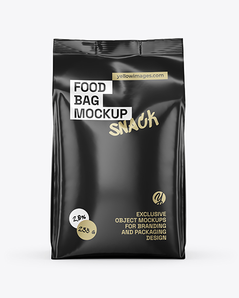 Glossy Food Bag Mockup
