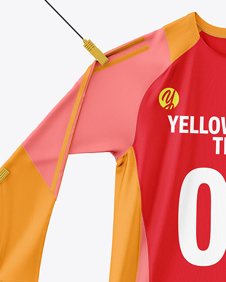 Training Jersey Hanging on a Hooked Frame Mockup