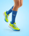 Running Shoes on Women's Legs Mockup