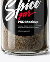 Glass Jar with Grounded Black Pepper Mockup