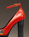 Platform Heel Shoe with Shoe Box Mockup