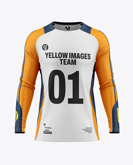 Training Long Sleeve Jersey Mockup - Front View