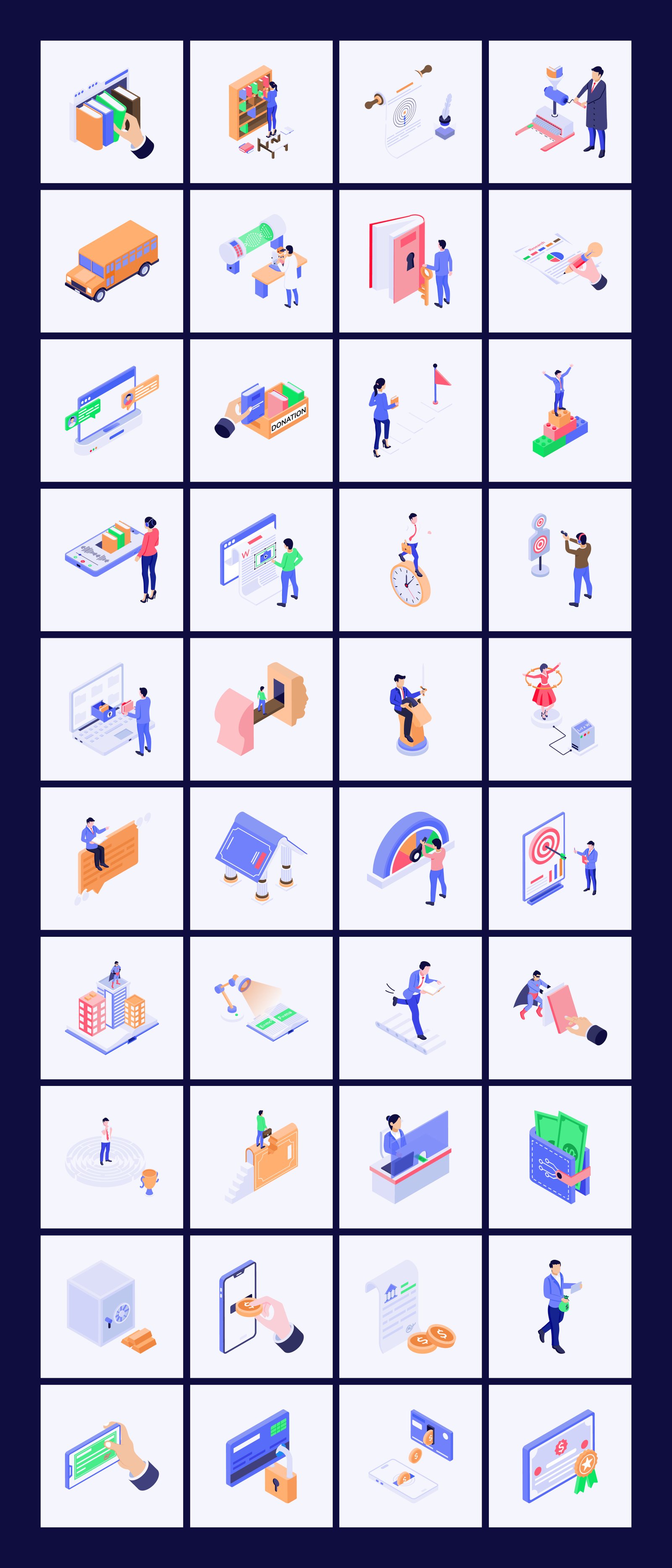 Everyday Isometric Icons Bundle