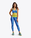 Woman Wearing a Crop Top and Leggings Mockup