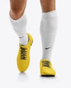 Soccer Player Wearing Raglan Jersey and Shorts Mockup