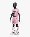Kids Soccer Kit w/ Mannequin Mockup - Half Side View