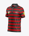 Men's Heather Raglan Polo Shirt Mockup - Half Side View