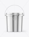 Metallized Plastic Bucket Mockup