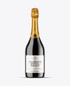 Dark Glass Champagne Bottle Mockup