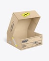 Opened Kraft Cake Box Mockup