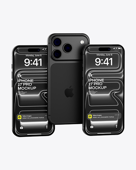 Three iPhone 17 Pro Mockup