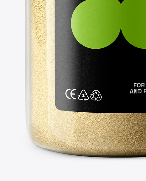Plastic Jar with Ground Cardamom Mockup