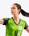 Woman Wearing Badminton Uniform Mockup