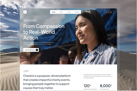 Chariets - Non-Profit Charity Website UI Figma Template