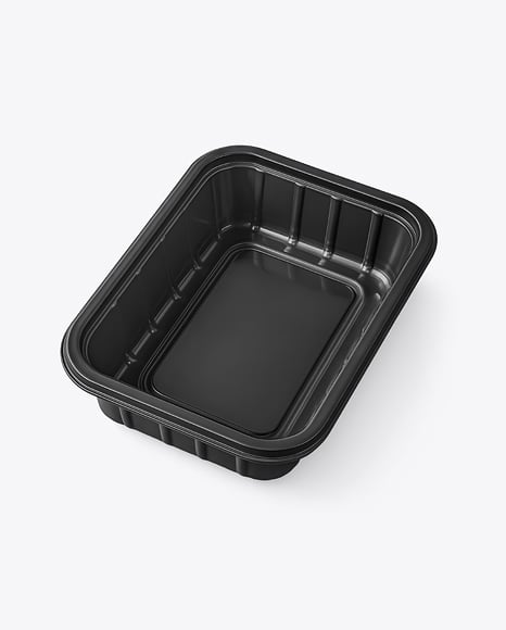 Glossy Plastic Food Container Mockup
