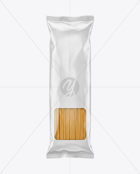 Glossy Package with Pasta Mockup