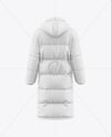 Men's Long Down Jacket Mockup - Back view