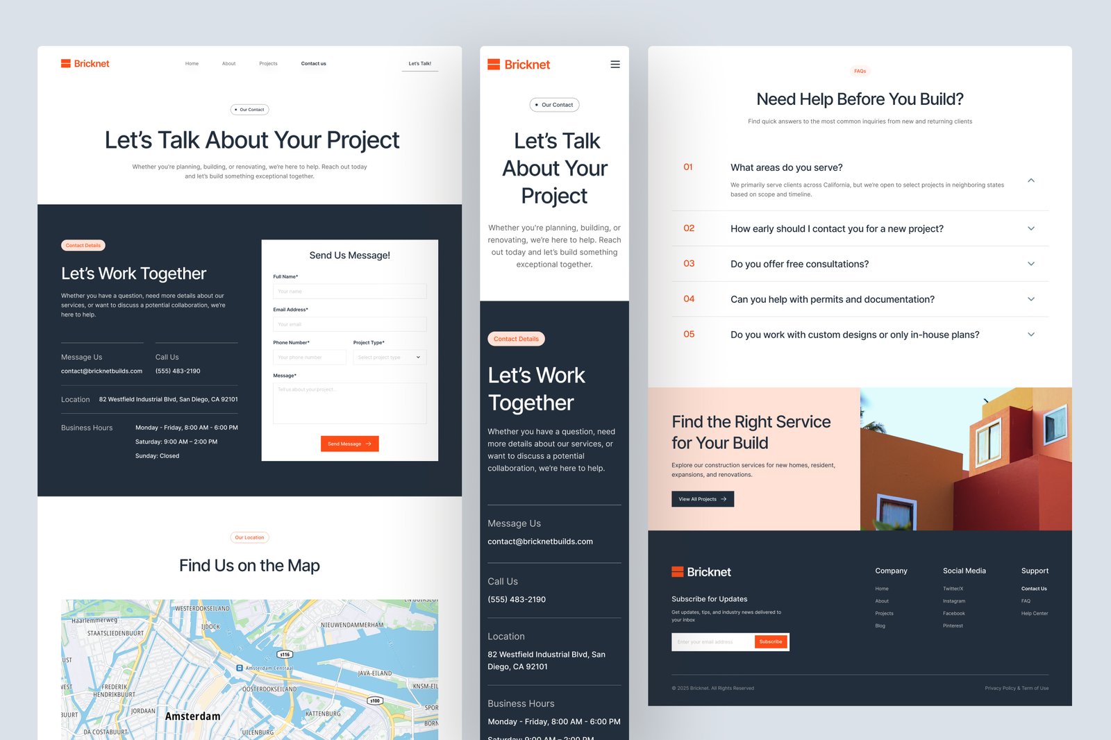 Bricknet - Construction Website UI Figma Template