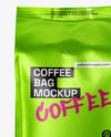 Metallic Coffee Bag with Valve Mockup