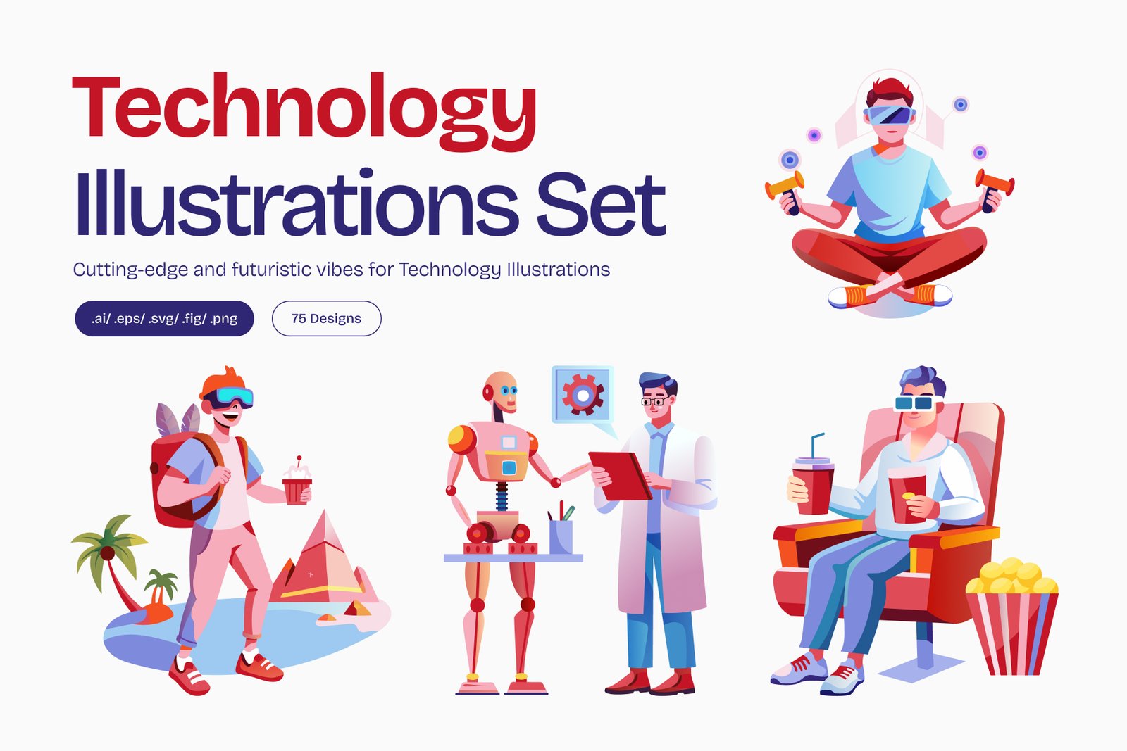 Technology Illustration Set