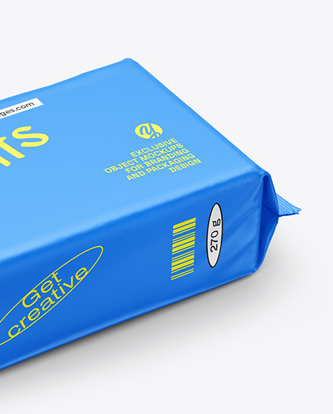 Matte Snack Pack Mockup - Half Side View