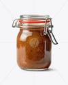 Apple Butter Glass Jar with Clamp Lid Mockup