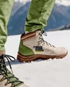 Pair of Hiking Boots on Woman's Legs Mockup