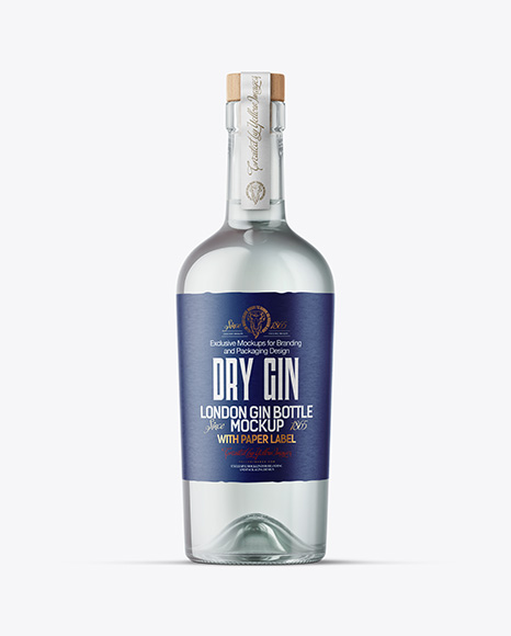 Dry Gin Bottle Mockup - Packaging mockups
