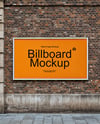 Billboard on a Brick Wall Mockup
