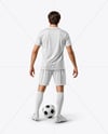 Man Wearing Full Soccer Kit Mockup