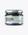 Glass Jar with Black Caviar Mockup