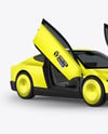 Electric RoboCab W/The Doors Open Mockup - Half Side View