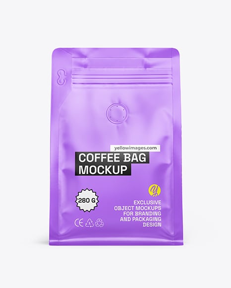 Matte Coffee Package Mockup