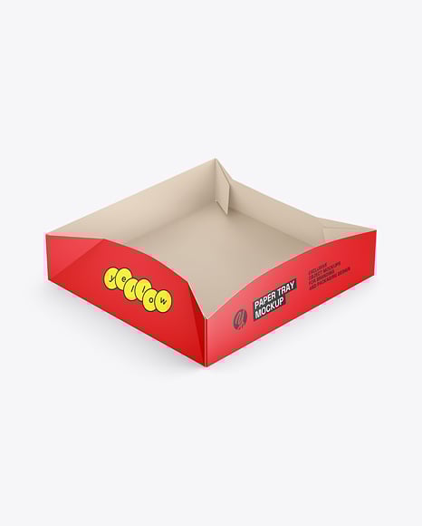 Paper Food Tray Mockup - Carton box