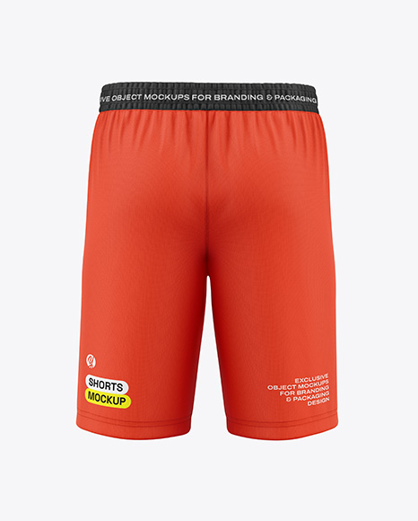 Men’s Sports Shorts Mockup – Back View