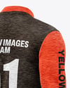 Melange Jersey Mockup - Back Half Side View