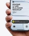 iPhone 17 Air Cloud White in a Hand Mockup