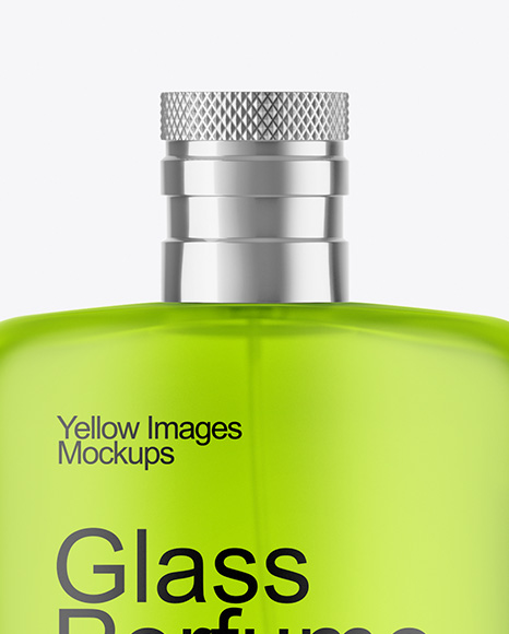 Frosted Glass Perfume Bottle with Box Mockup