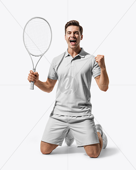 Man Wearing Tennis Uniform Mockup