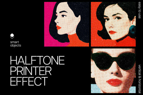 Grunge Halftone Print Photo Effect - Add-Ons