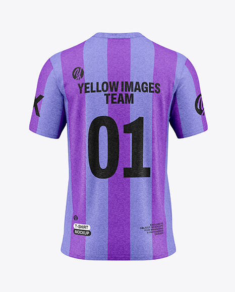 Heather T-Shirt Mockup - Back View