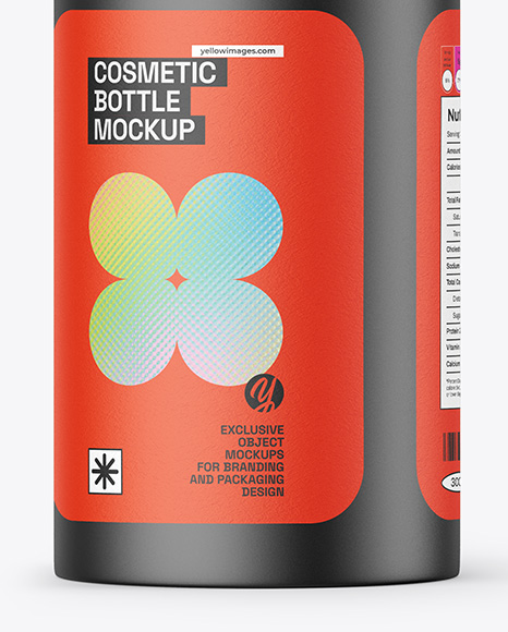 Cosmetic Bottle with Pump Mockup