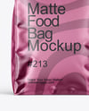 Matte Metallic Food Bag Mockup