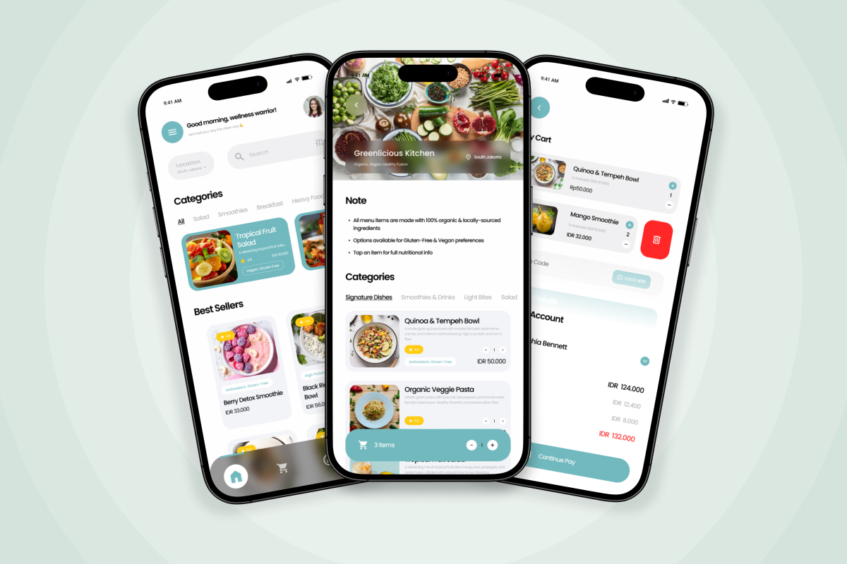 Vitaleaf – Food Delivery UI Design Template