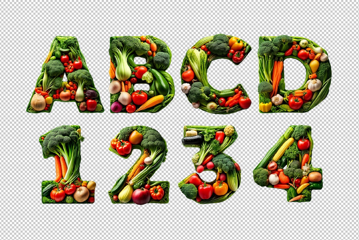 Vegetables Font